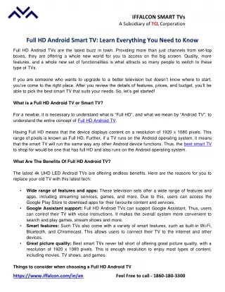 iffalcon smart tvs a subsidiary of tcl corporation