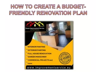 How to Create a Budget-Friendly Renovation Plan