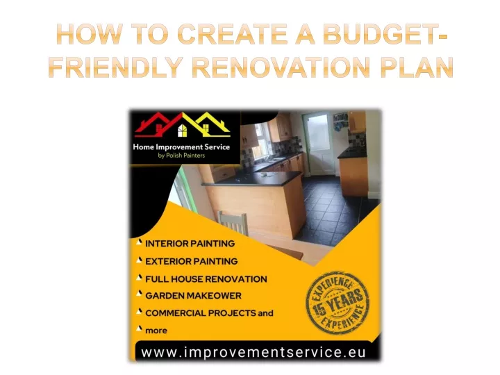 how to create a budget friendly renovation plan