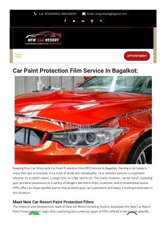 Paint Protection Film Service In Bagalkot