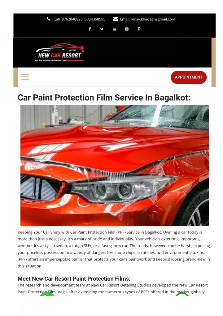 PPT - Paint Protection Film Service In Bagalkot PowerPoint