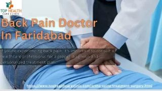 Best Back Pain Doctor In Faridabad