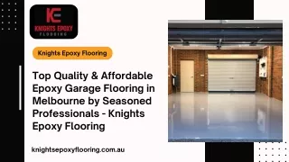 Top Quality & Affordable Epoxy Garage Flooring in Melbourne by Seasoned Professionals - Knights Epoxy Flooring