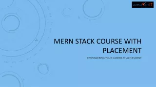 MERN Stack Training in Marathahalli - AchieversIT