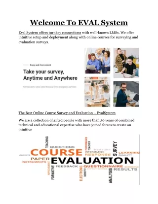 welcome to eval system