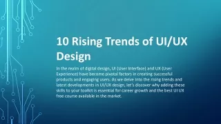 10 Rising Trends of UI/UX Design - Futureskills Prime