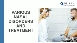 various nasal disorders and treatment