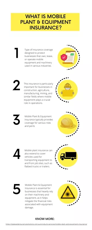 What is Mobile Plant and Equipment Insurance?