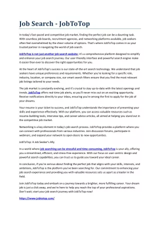 job search jobtotop