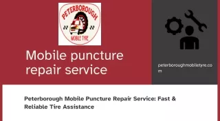 Peterborough Mobile Puncture Repair Service: Fast & Reliable Tire Assistance
