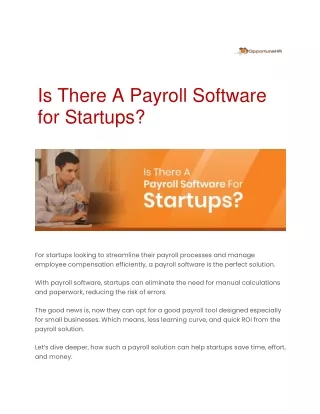 Is There A Payroll Software for Startups