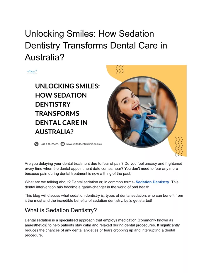 unlocking smiles how sedation dentistry