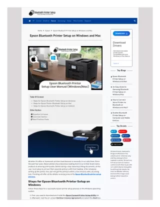 Epson Bluetooth Printer Setup on Windows and Mac