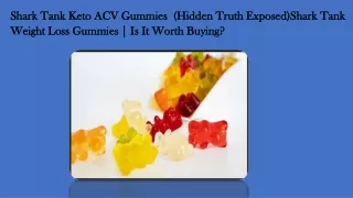 Shark Tank Keto ACV Gummies