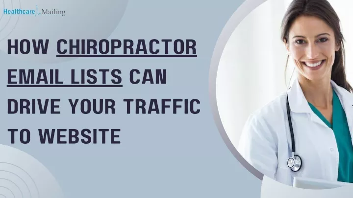 how chiropractor email lists can drive your