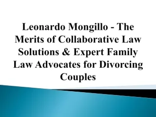 Leonardo Mongillo - Expert Family Law Advocates for Divorcing Couples