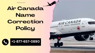 Air Canada Name Correction Policy