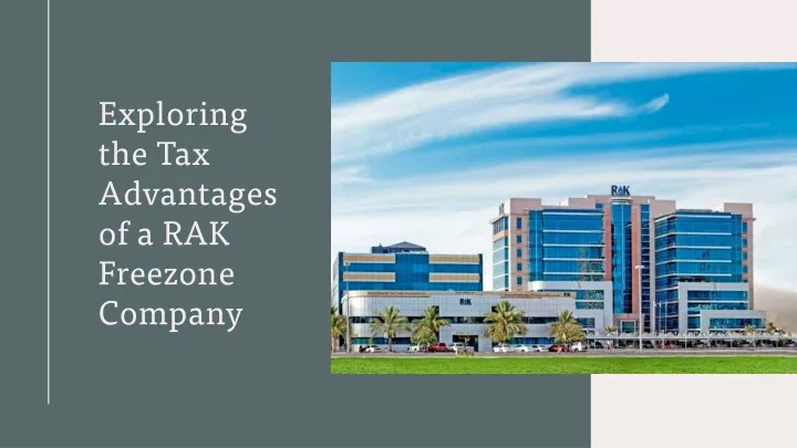exploring the tax advantages of a rak freezone