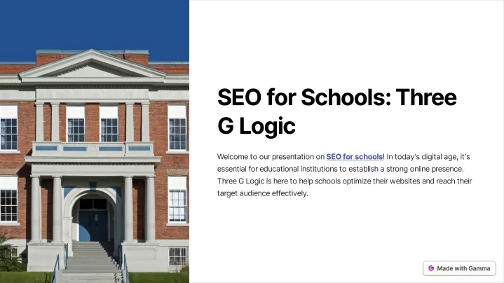 seo for schools three g logic