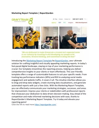 marketing report template reportgarden