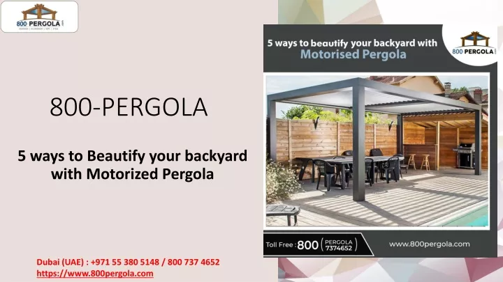 800 pergola