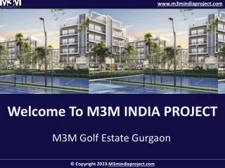 M3M Residential Projects in Gurgaon