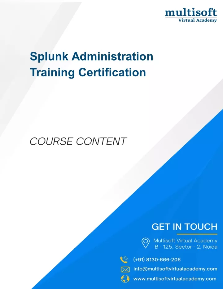 splunk administration training certification