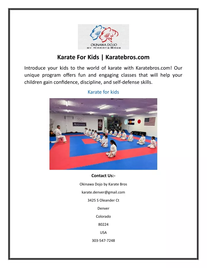 karate for kids karatebros com