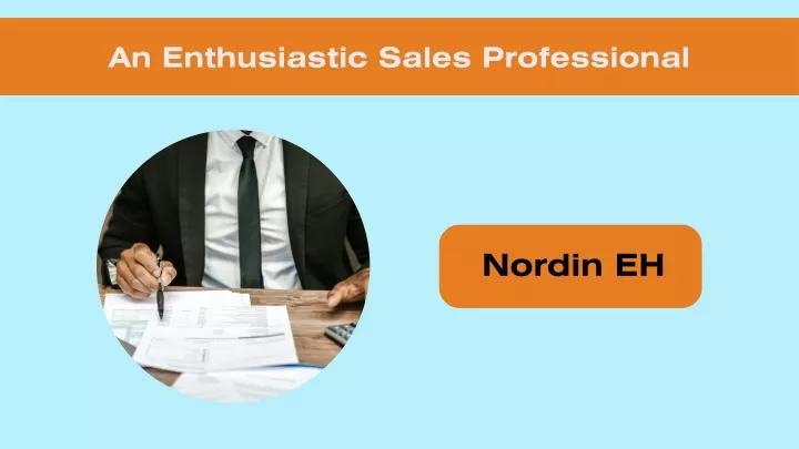 an enthusiastic sales professional