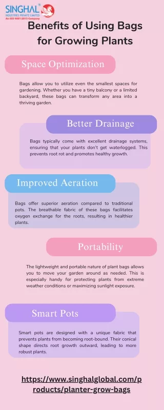 Benefits of Using Bags for Growing Plants