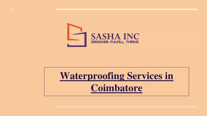 waterproofing services in coimbatore