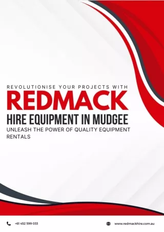 Revolutionise Your Projects with RedMack Hire Equipment in Mudgee – Unleash the