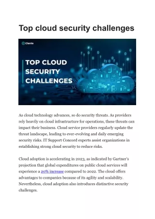top cloud security challenges