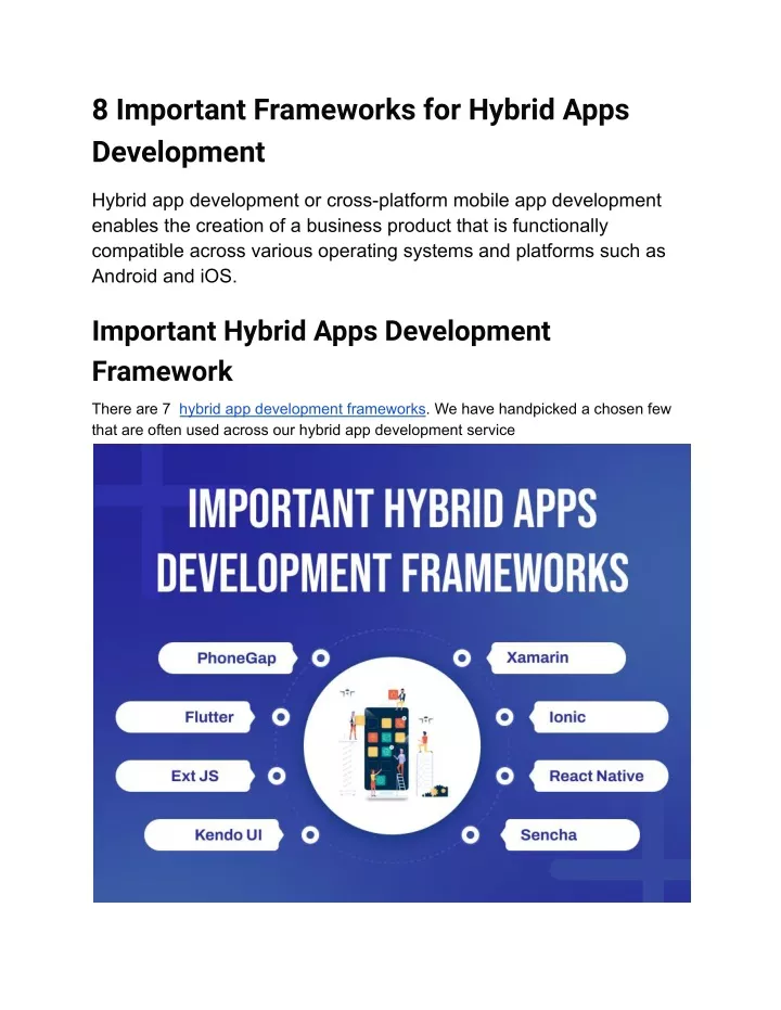 8 important frameworks for hybrid apps development