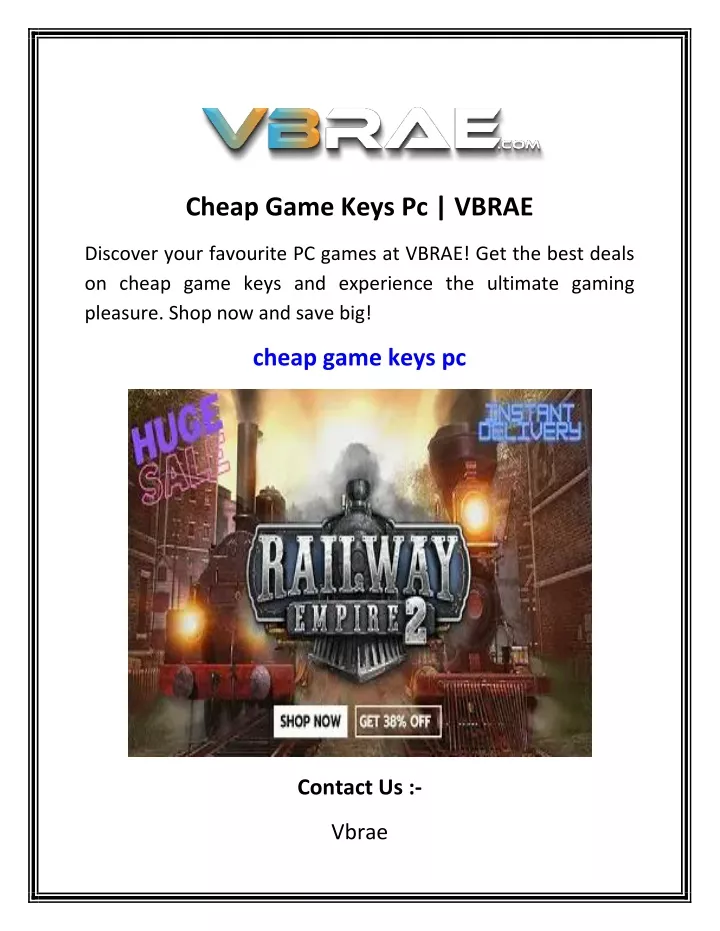 cheap game keys pc vbrae