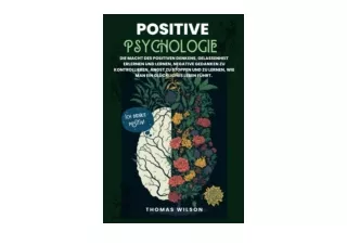 PDF read online Positive Psychologie Die Macht des positiven Denkens Gelassenhei