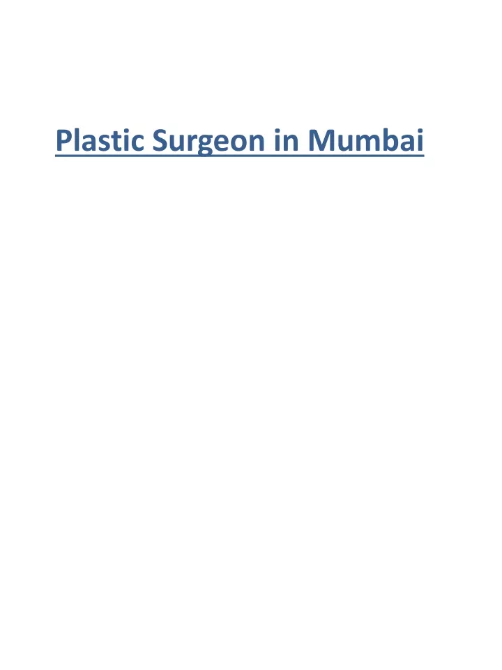 plastic surgeon in mumbai