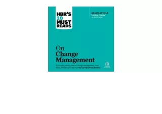 Kindle online PDF Hbr s 10 Must Reads on Change Management Including Featured Ar