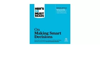 Ebook download Hbr s 10 Must Reads on Making Smart Decisions unlimited