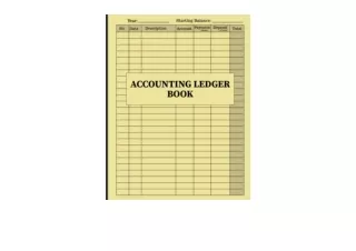 Kindle online PDF Accounting Ledger Book Income and Expense Log Book For Bookkee