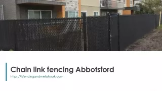 chain link fencing abbotsford