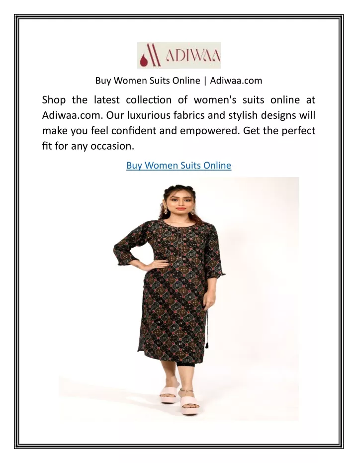 buy women suits online adiwaa com