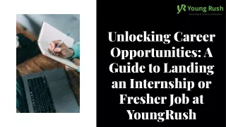 Youngrush: Bridging the Gap for Fresher Jobs Near You