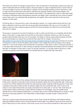 The Complete Guide to Structural Analysis and Design Drawing for Flare Stack