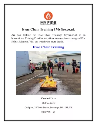 Evac Chair Training   Myfire.co.uk