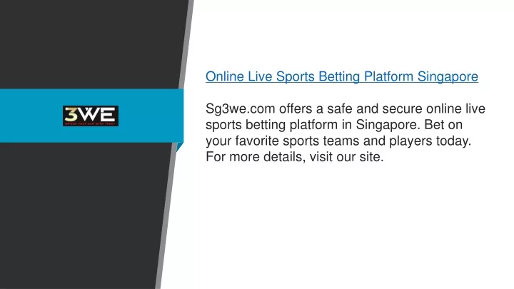 online live sports betting platform singapore