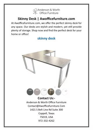 Skinny Desk  Awofficefurniture.com