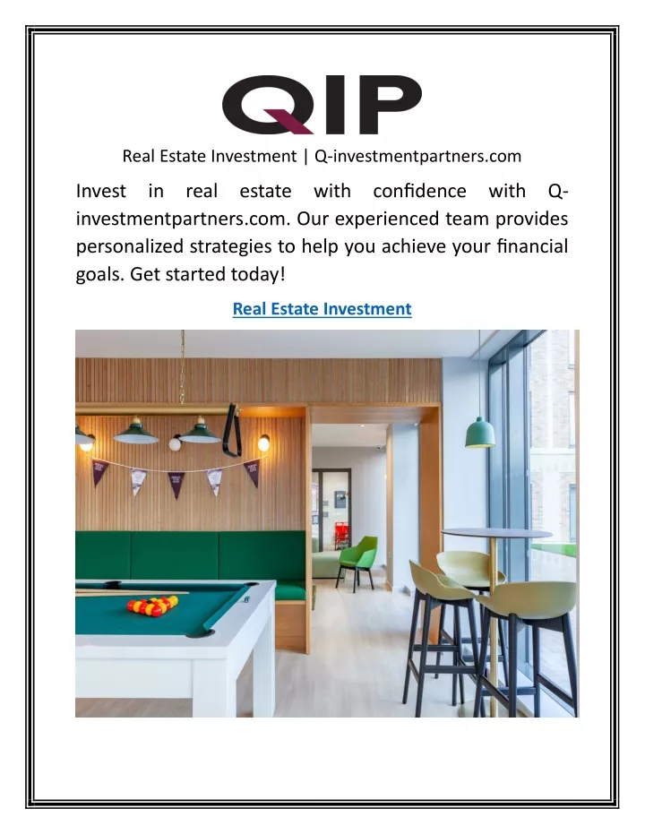 real estate investment q investmentpartners com