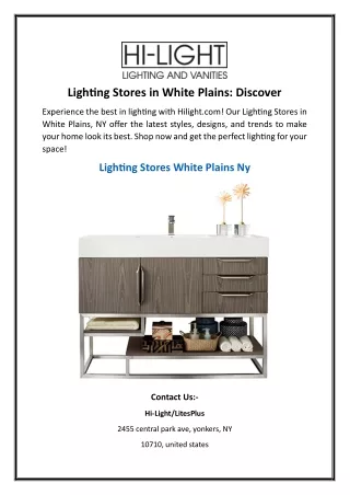 Lighting Stores in White Plains: Discover