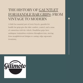 The History of Gauntlet for Handle Bar Grips From Vintage to Modern